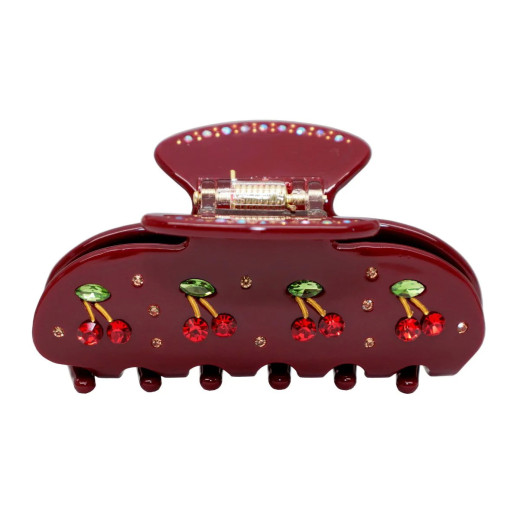 Emi Jay Sweetheart Clip in Bordeaux Cherry Pie Крабик для волосся