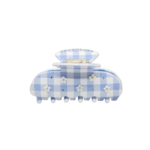 Emi Jay Sweetheart Clip in Daisy Blue Picnic Крабик для волосся