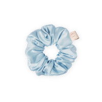 MON MOU SILK LARGE SCRUNCHIE BABY BLUE Об'ємна шовкова резинка
