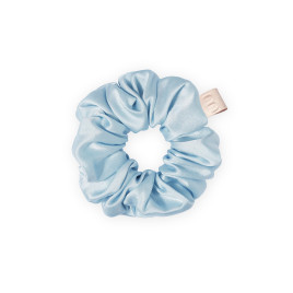 MON MOU SILK LARGE SCRUNCHIE BABY BLUE Об'ємна шовкова резинка