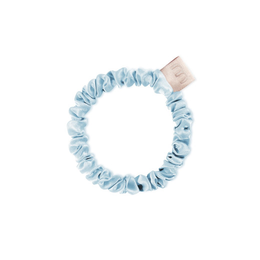 MON MOU SILK SLIM SCRUNCHIE BABY BLUE Тонка шовкова резинка