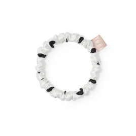 MON MOU SILK SLIM SCRUNCHIE BLACK POINT Тонка шовкова резинка