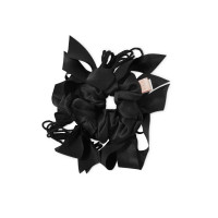 MON MOU × BOBKOVA SILK SCRUNCHIE Black дизайнерська шовкова резинка