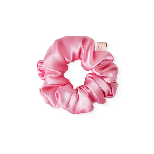 MON MOU Объемная резинка из натурального шелка Ярко-Розовый