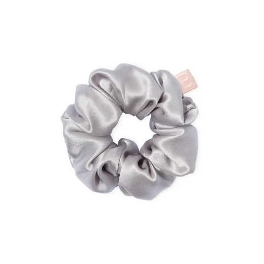 MON MOU Объемная резинка из натурального шелка Жемчужно-серый (PEARL GRAY)
