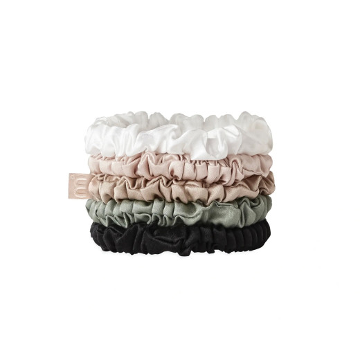 MON MOU Набор из 5 тонких резинок из натурального шелка