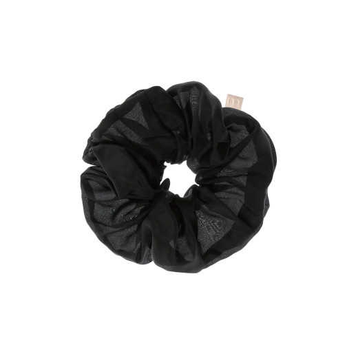MON MOU Супер объемная резинка из натурального шелка Черный
