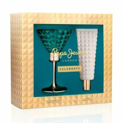 PEPE JEANS ПОДАРУНКОВИЙ НАБІР (ПАРФЮМОВАНА ВОДА + ЛОСЬОН ДЛЯ ТІЛА) PEPE JEANS CELEBRATE FOR HER GIFT SET 80ml